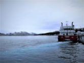 Ankunft der Fähre im Hafen von Akureyri / Foto: Roswitha Geisler